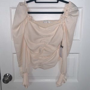 ASTR the Label Cream Puff Sleeve Top with Square Neck